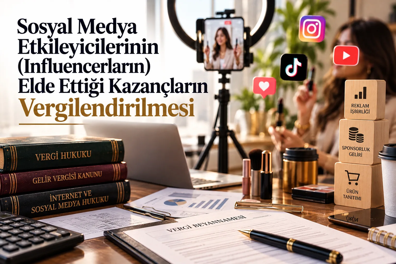 Sosyal Medya Etkileyicilerinin (Influencerların) Elde Ettiği Kazançların Vergilendirilmesi — kapak görseli