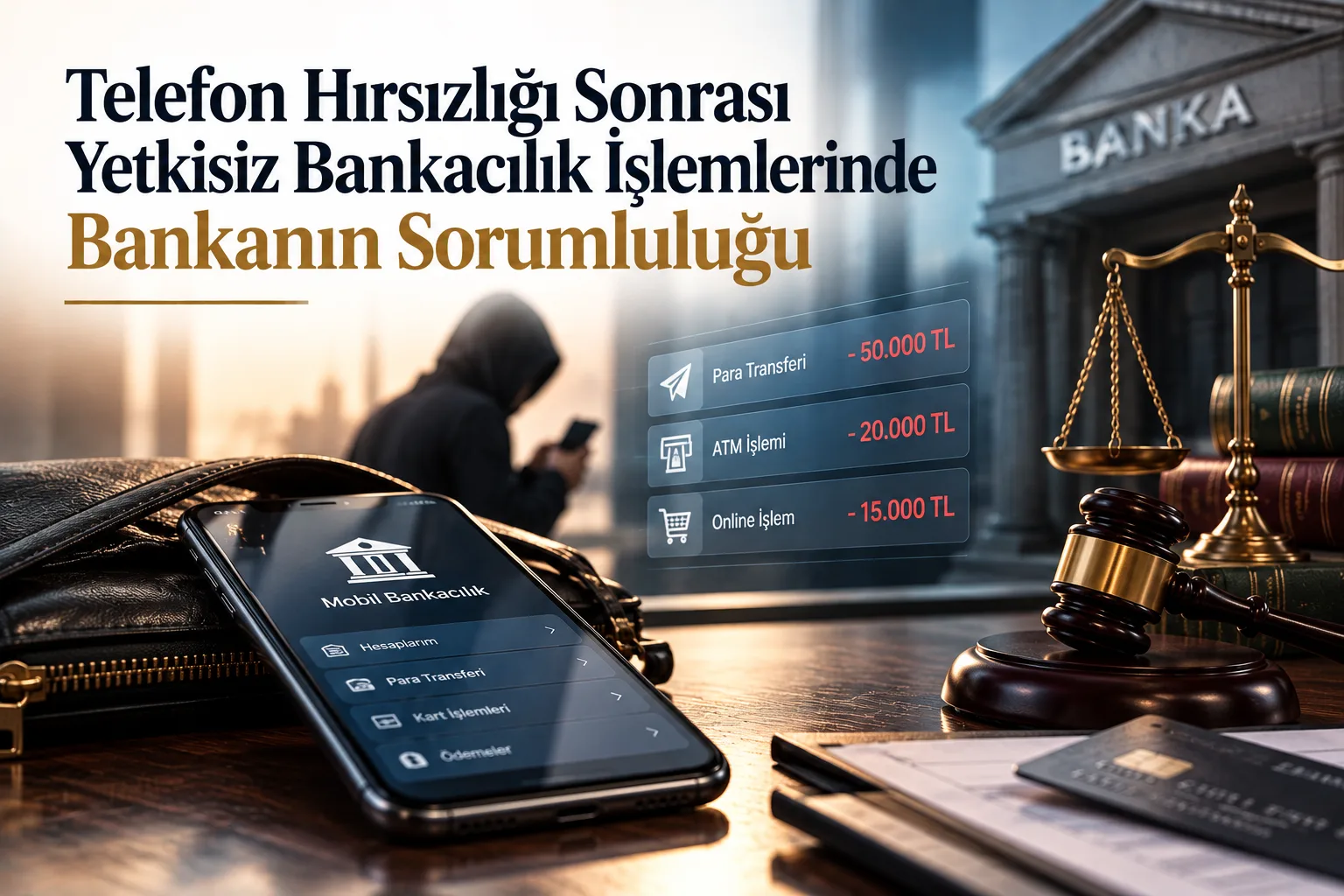 Telefon Hırsızlığı Sonrası Yetkisiz Bankacılık İşlemlerinde Bankanın Sorumluluğu — kapak görseli